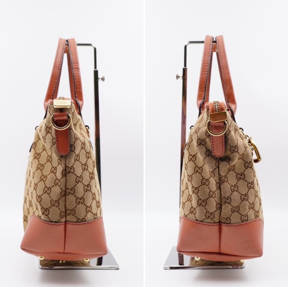 AW05❤️ GUCCI Monogram Heart Bit Charm Top Handle Tote - Picture 6 of 16